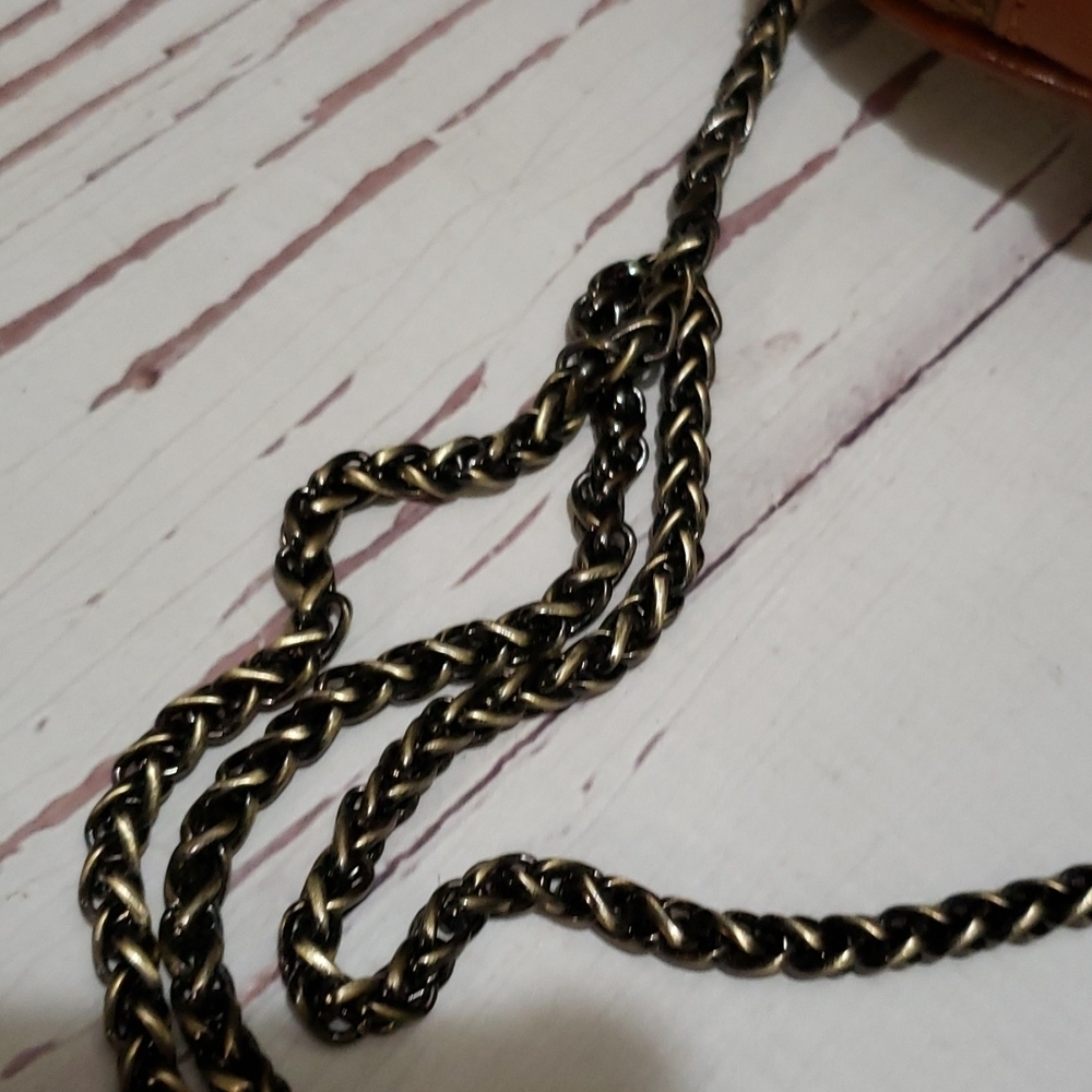 Patricia Nash woven and wood chain crossbody bag - Picture 6 of 8